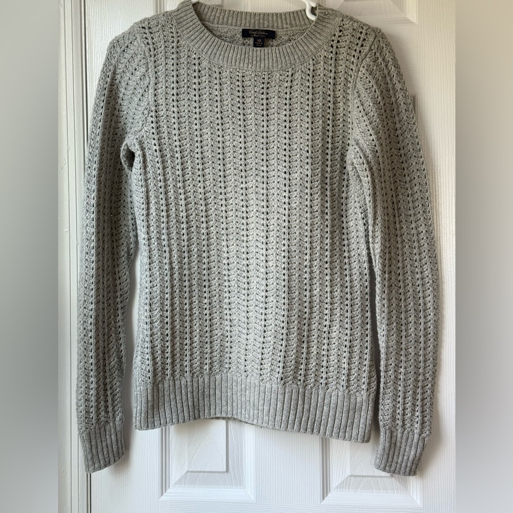 Brooks Brothers Gray Knit Cozy Wool Cabincore Sweater women’s XS